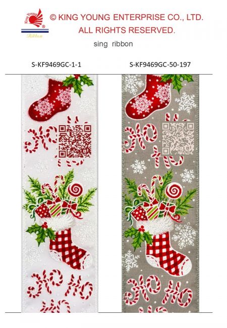 AI Sing Ribbon-Xmas Socks